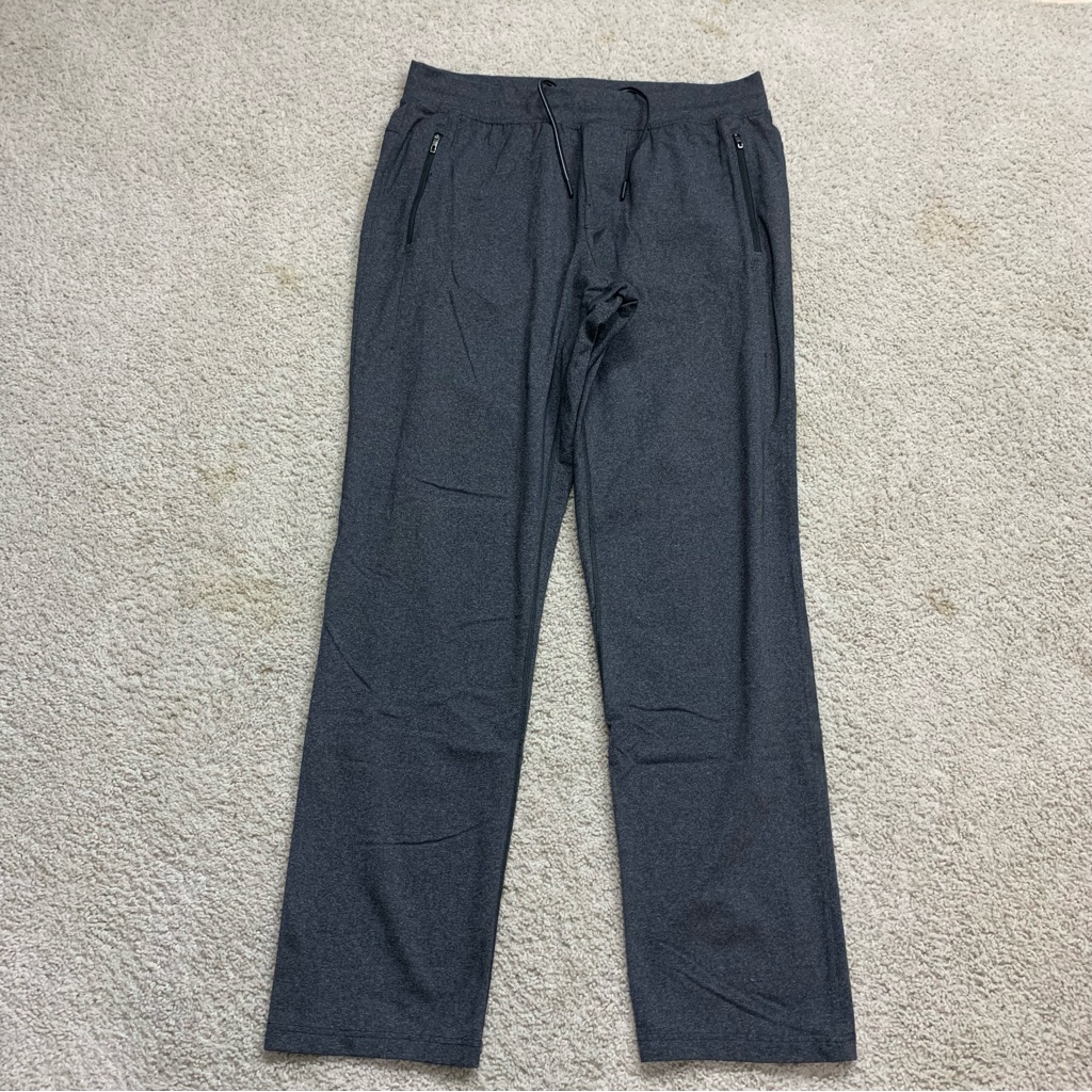 Mens Lululemon Athletica Heather Grey Stretch Work Out Excercise Gym Track Pants